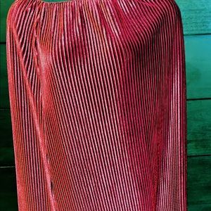 NY Collection Velvet Midi Skirt